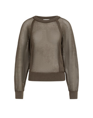 Yaya Yaya Mesh stitch Sweater W. Brown