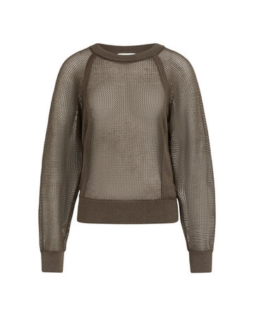 Yaya Yaya Mesh stitch Sweater W. Brown