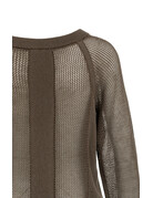 Yaya Yaya Mesh stitch Sweater W. Brown