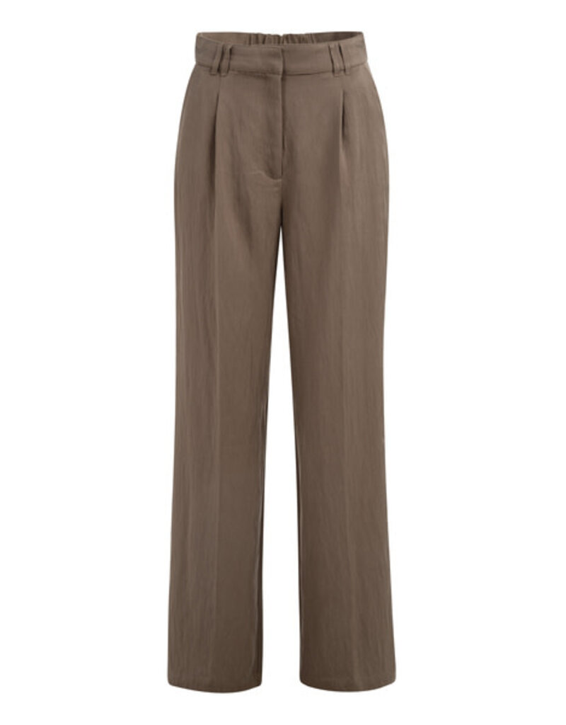 Yaya Yaya Woven WL Pants with pleaths W.Brown