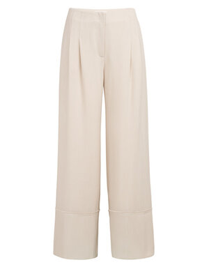 Yaya Yaya Woven W.L. Pant fringed details C.C. White