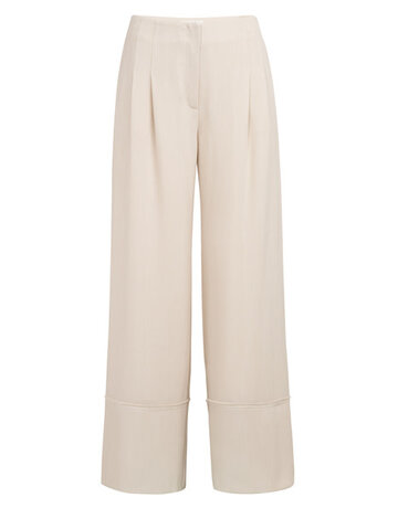 Yaya Woven W.L. Pant fringed details C.C. White