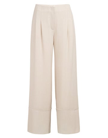 Yaya Yaya Woven W.L. Pant fringed details C.C. White