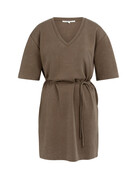 Yaya Yaya Jersey v-neck dress W.Brown