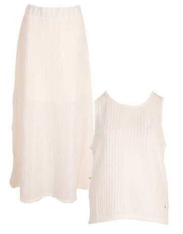 Feel Top/Rok Set O.White