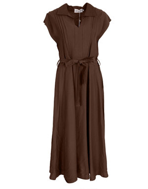 Feel Fashion Feel Dress D.Brown Mouwl.