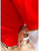 Feel Fashion Feel Tee Plooi Rood
