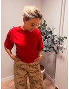 Feel Fashion Feel Tee Plooi Rood