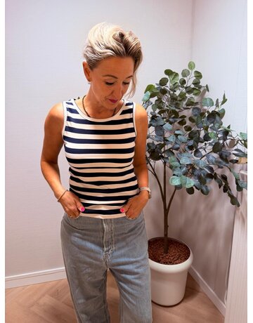 Feel Fashion Feel Top Streep ml Dbl/W