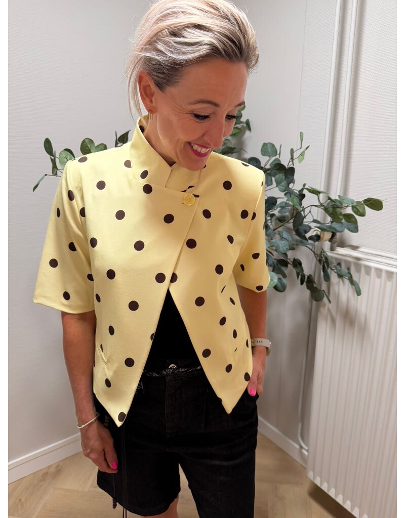 Feel Fashion Feel Blazer KM Stip Geel