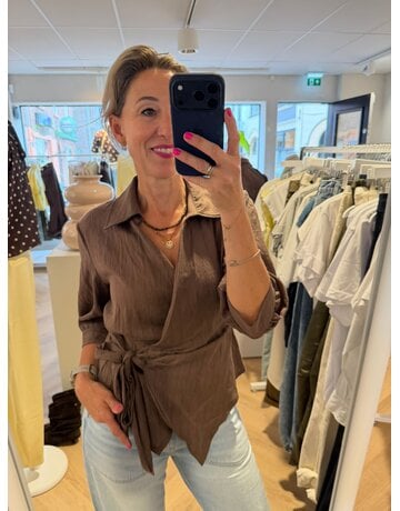 Feel Blouse LM Str. Bru