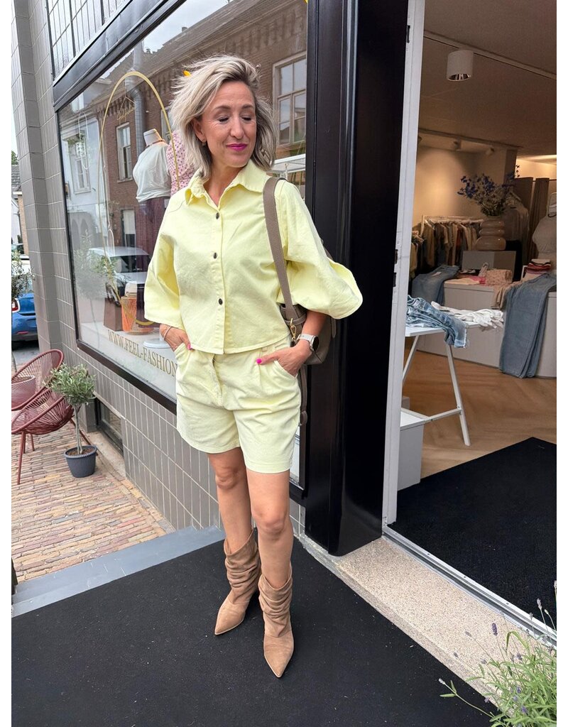 Feel Fashion Feel Short Geel Jeans