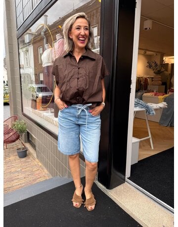Feel blouse KM Knoop Bruin