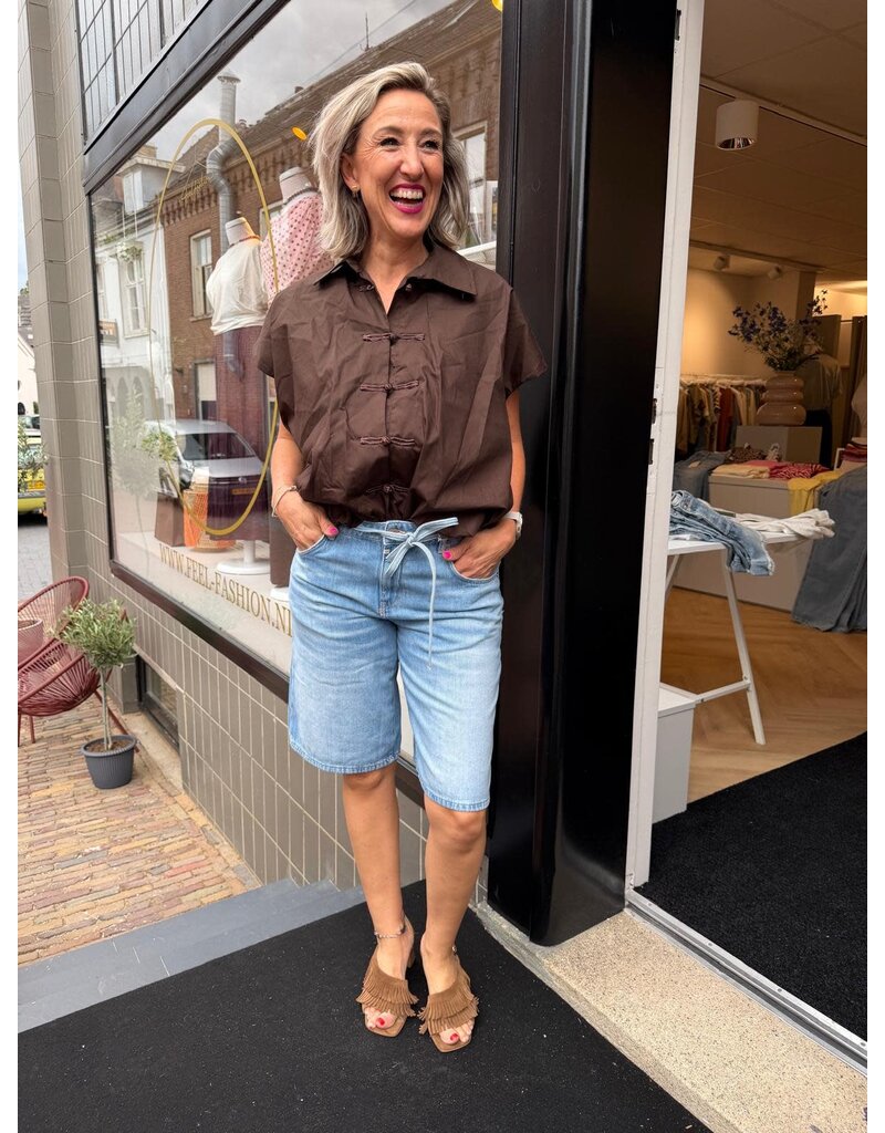 Feel blouse KM Knoop Bruin