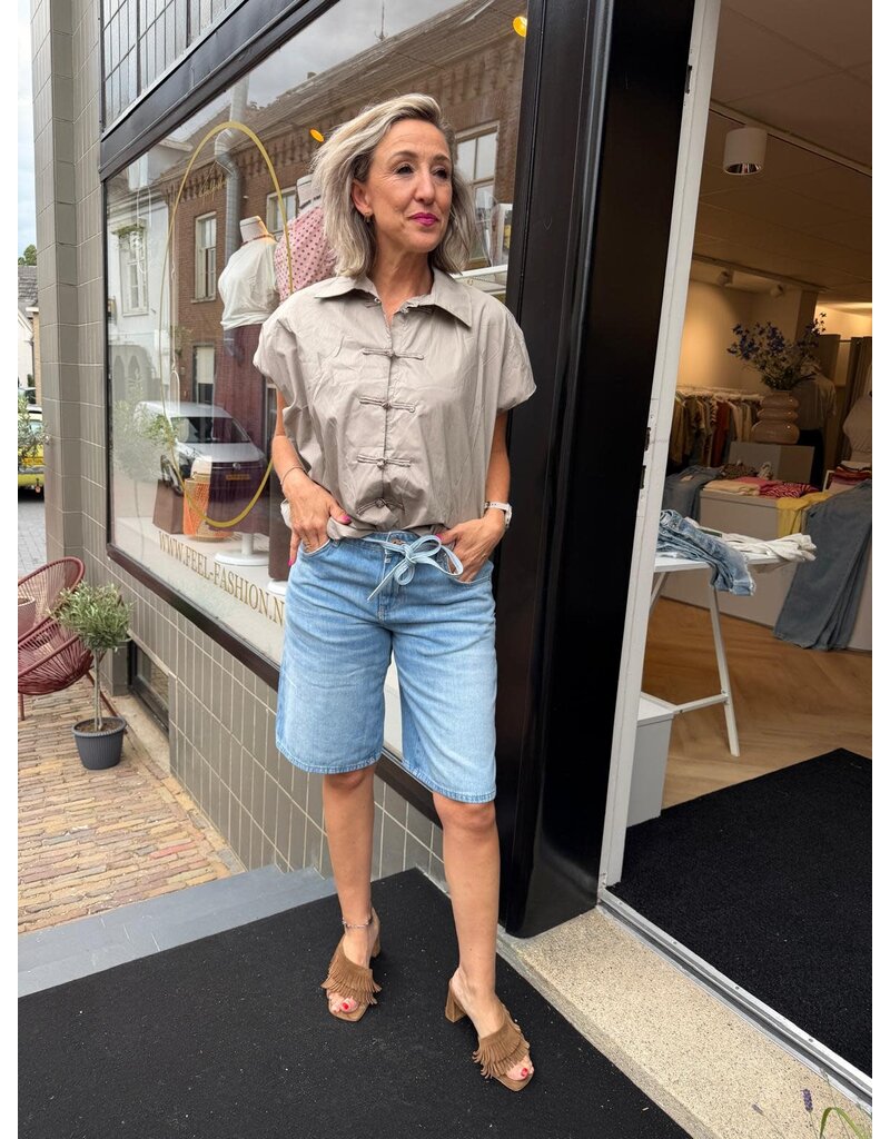 Feel blouse KM Knoop Taupe