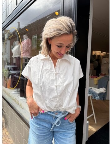 Feel blouse KM Knoop Wit