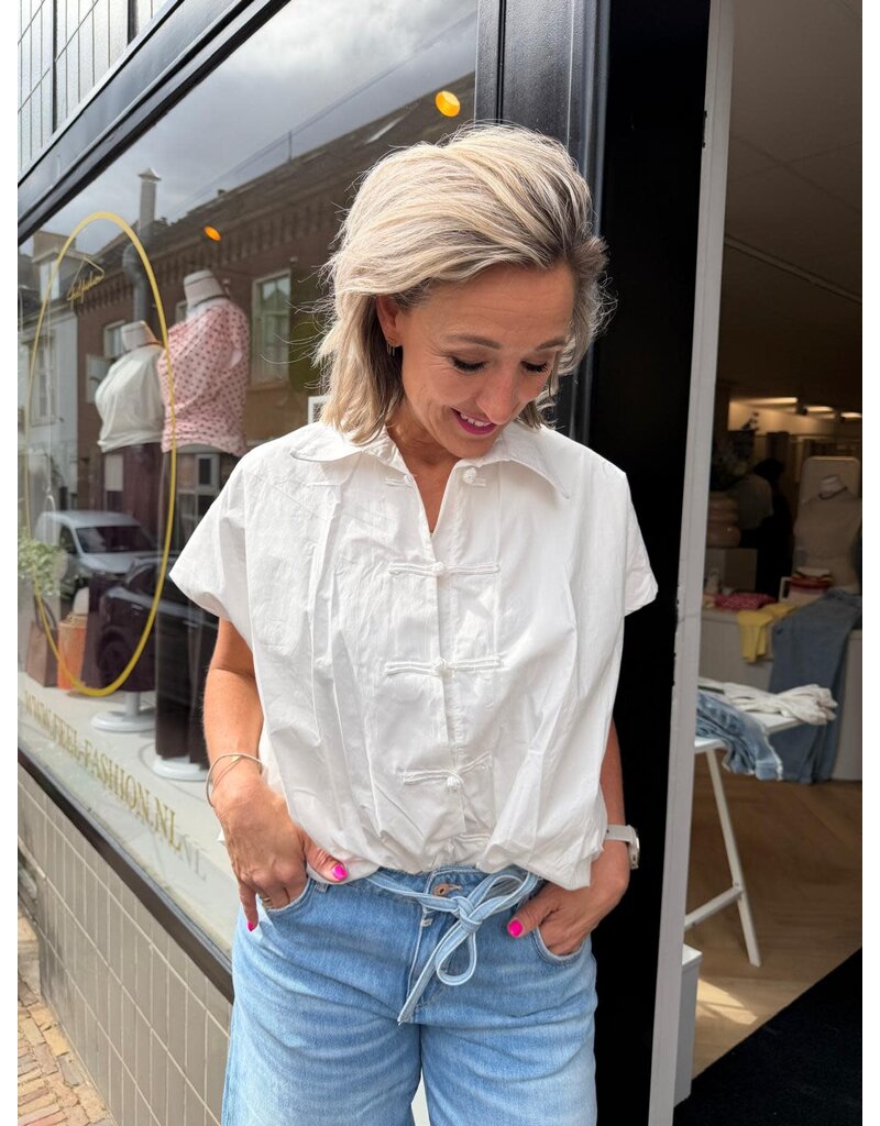 Feel blouse KM Knoop Wit