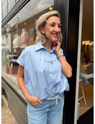 Feel blouse KM Knoop Blauw