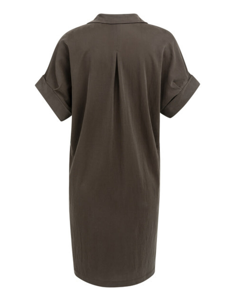 Yaya Yaya Jersey dress puff sleeves Aub. Purple