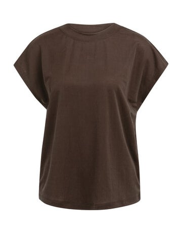 Yaya Yaya Sls top crew neckline Aub. Purple