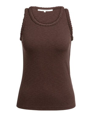 Yaya Yaya Singlet with braided edge Aub.Purple