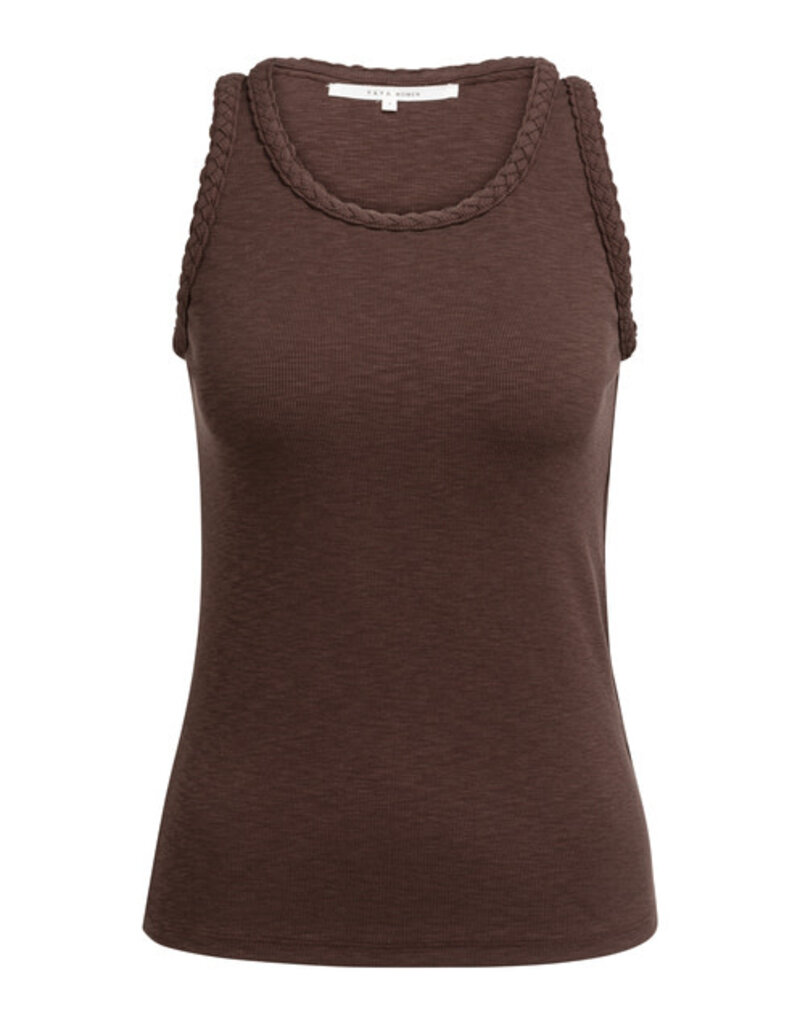 Yaya Yaya Singlet with braided edge Aub.Purple