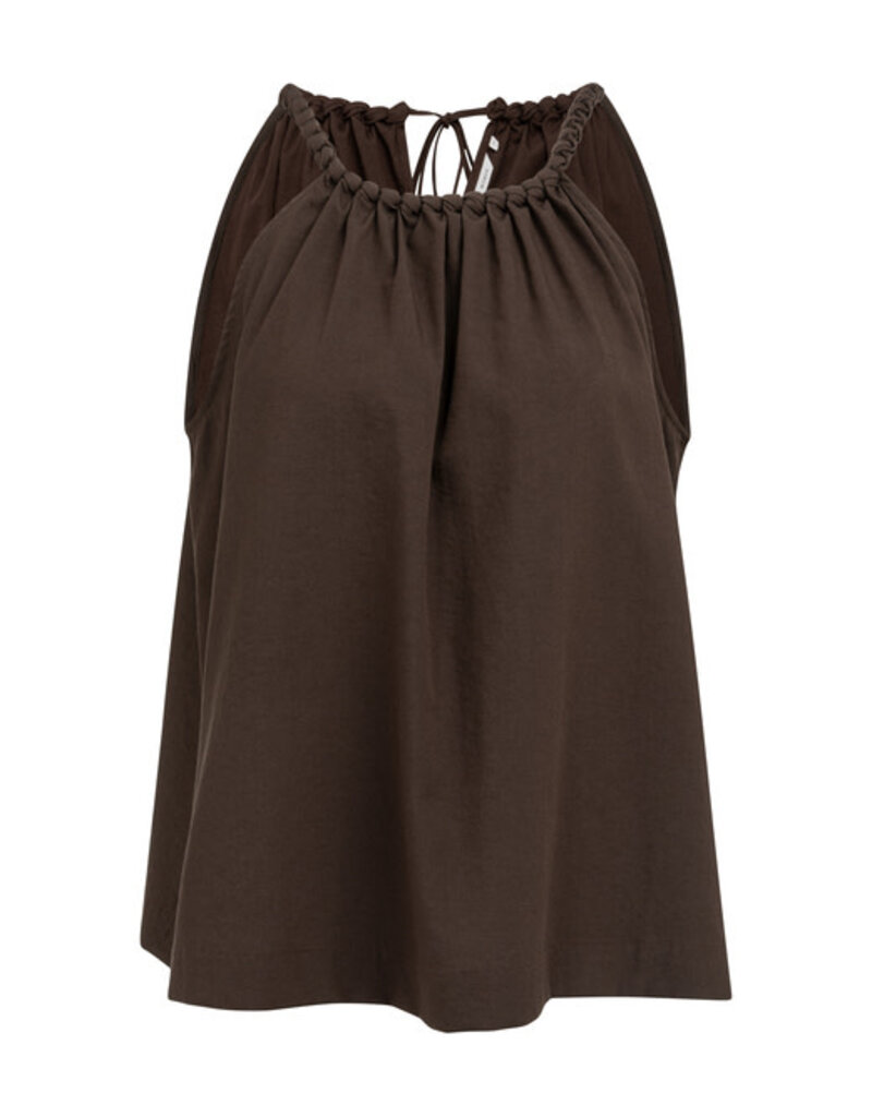 Yaya Yaya Halter top braided neckline Aub.purple