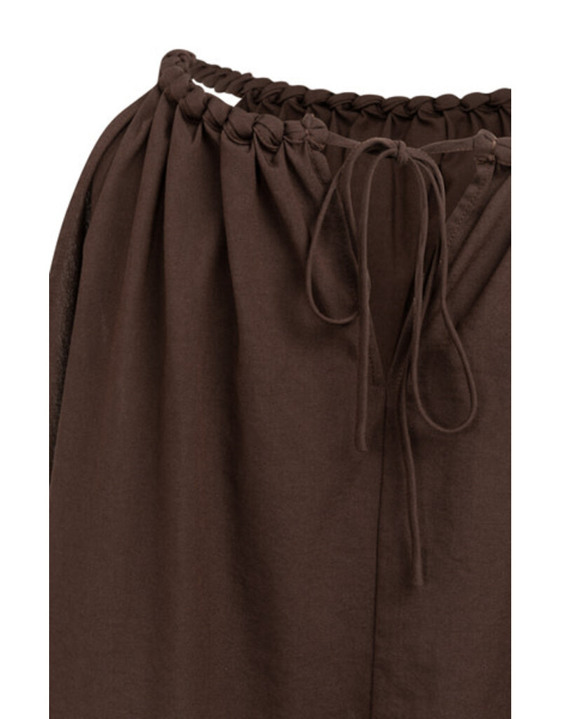 Yaya Yaya Halter top braided neckline Aub.purple