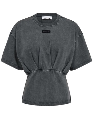 Haute L' Amitié HL Romie Pleat Tee Black
