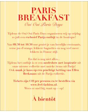 Paris Breakfast Ticket