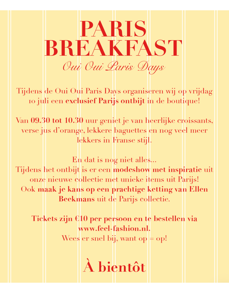 Paris Breakfast Ticket