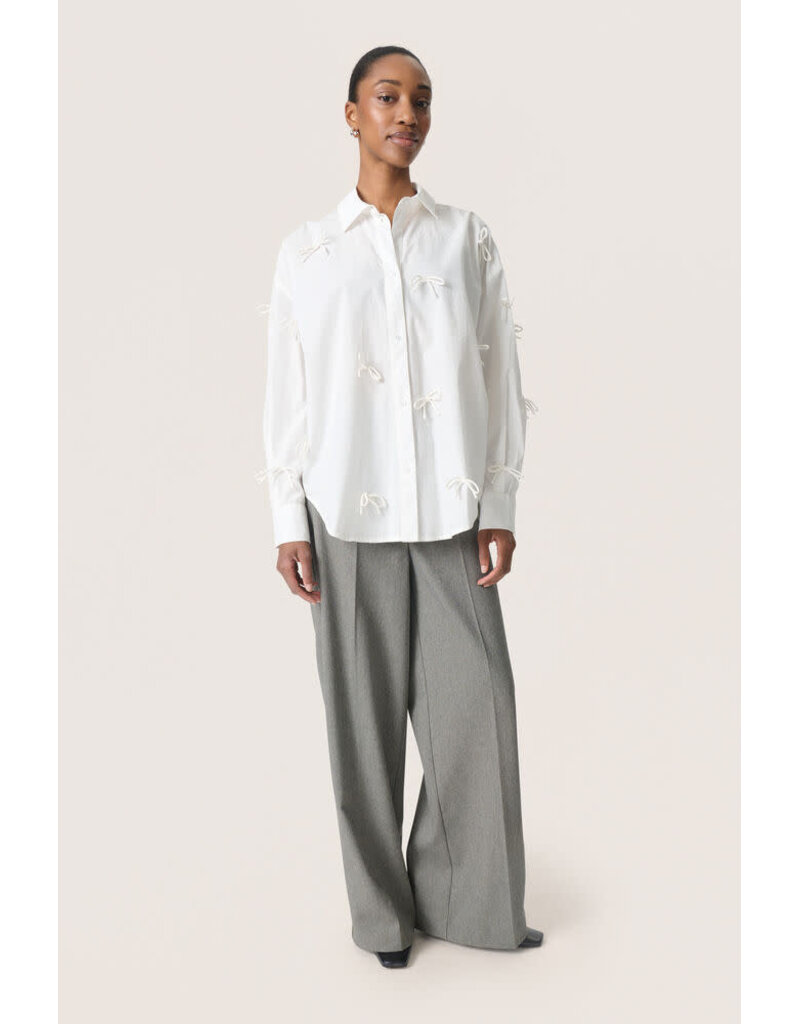 Soaked Soaked SLJoa Bow Shirt B.White