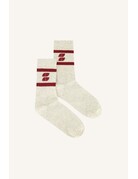By-Bar By-Bar Logo Sparkle Grey/Wine Socks