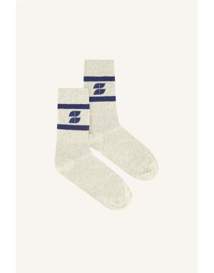 By-Bar By-Bar Logo Sparkle Grey/Navy Socks