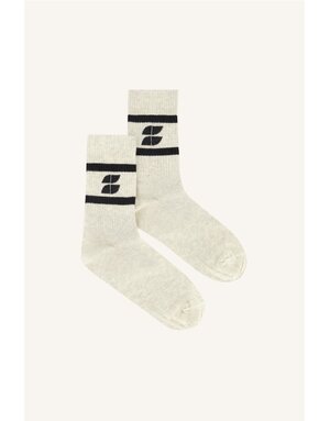 By-Bar By-Bar Logo Sparkle Grey/Black Socks