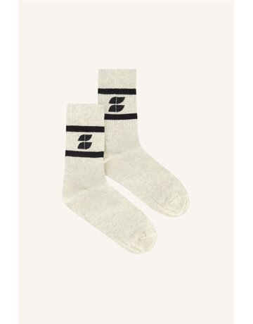 By-Bar By-Bar Logo Sparkle Grey/Black Socks