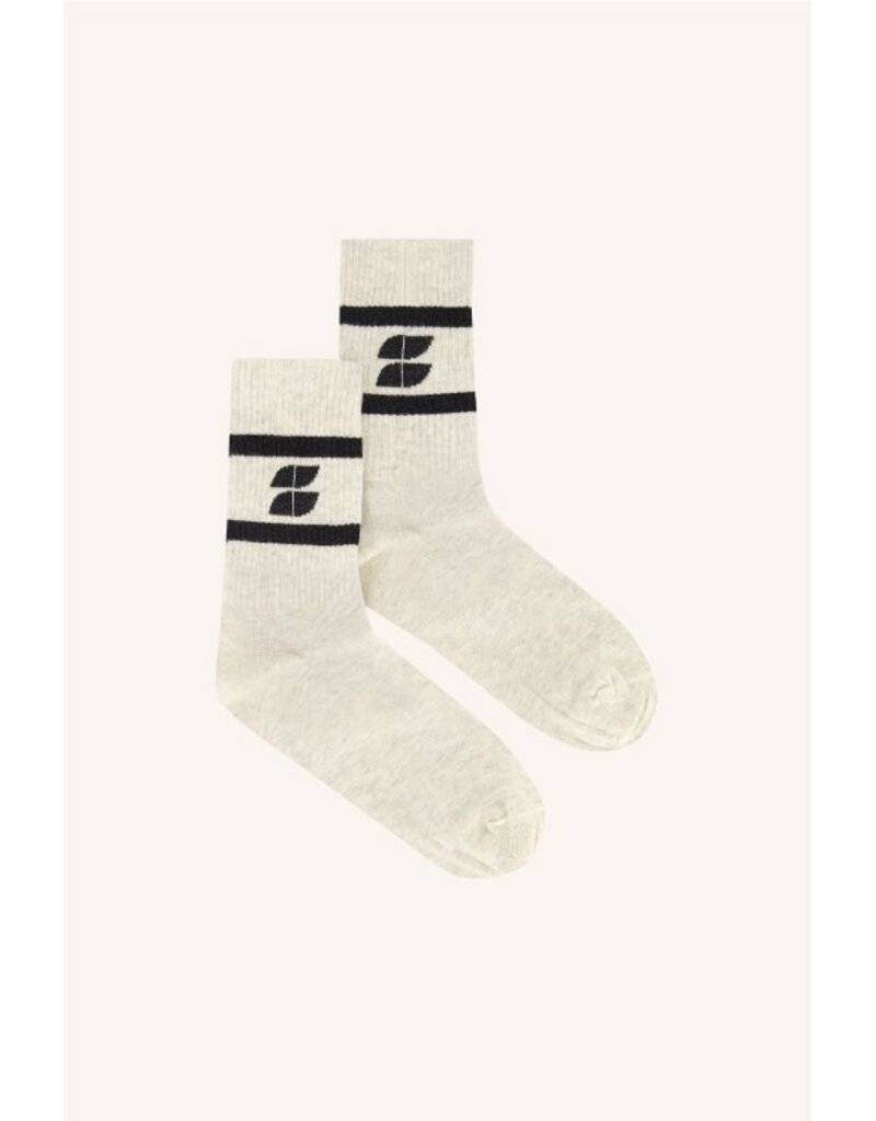 By-Bar By-Bar Logo Sparkle Grey/Black Socks