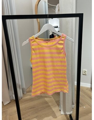 Feel Fashion Feel Top Streep ml Roze/Geel