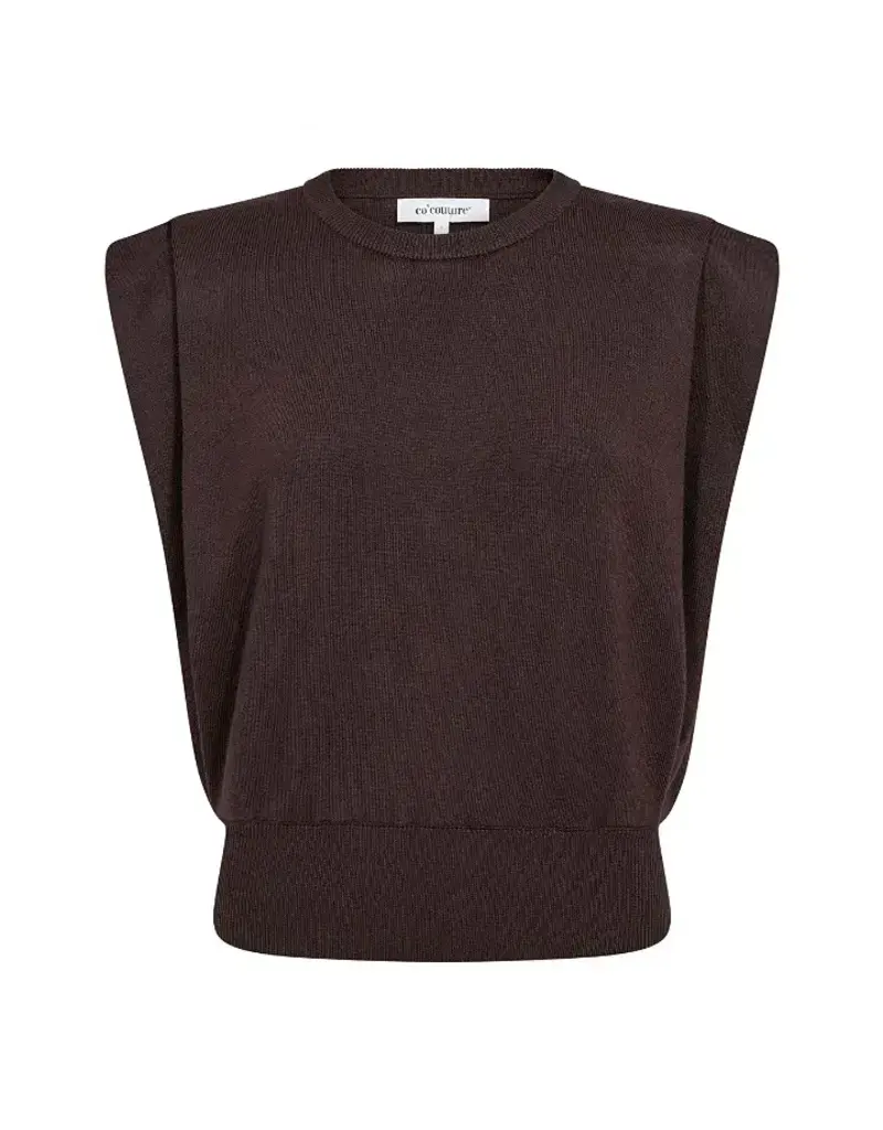 Co' Couture Co'Couture LueCC Wing Knit Vest D.Brown
