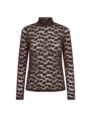 Co' Couture Co'Couture PenolaCC Turtleneck Blouse D.Brown