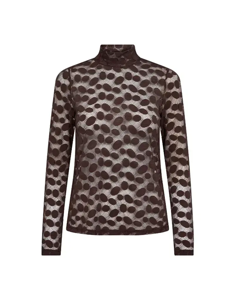 Co' Couture Co'Couture PenolaCC Turtleneck Blouse D.Brown