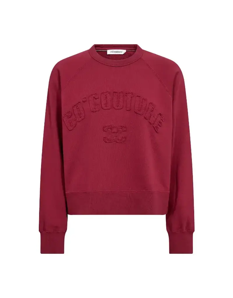 Co' Couture Co'Couture ErisCC Patch Sweat Berry Red