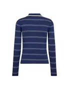 Co' Couture Co'Couture LueCC Stripe Polo Knit Blue