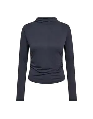 Co' Couture Co'Couture CamillaCC Padded LS Blouse Dusty Blue