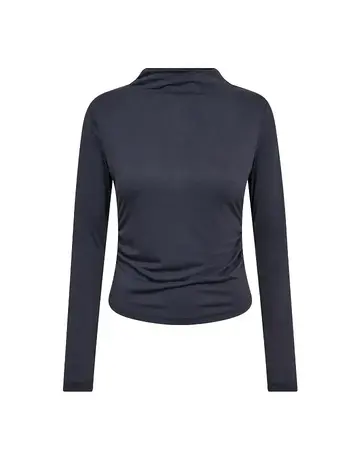 Co' Couture Co'Couture CamillaCC Padded LS Blouse Dusty Blue