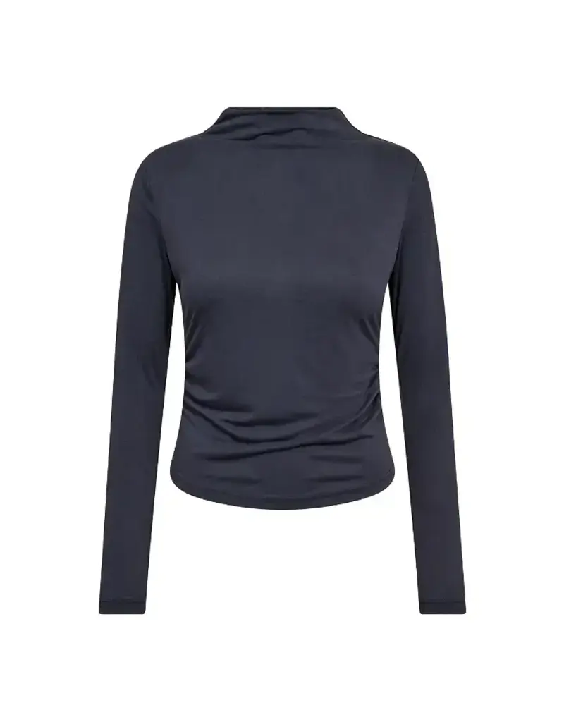 Co' Couture Co'Couture CamillaCC Padded LS Blouse Dusty Blue