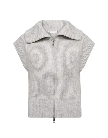 Co' Couture Co'Couture RowCC Zip Knit Vest Grey Mel.