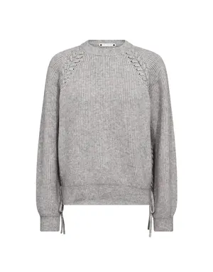 Co' Couture Co'Couture RowCC Braid String Knit Grey Mel