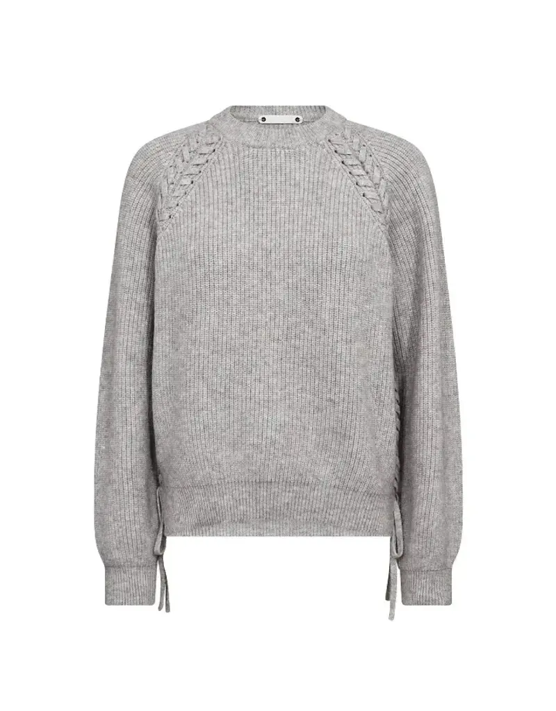 Co' Couture Co'Couture RowCC Braid String Knit Grey Mel