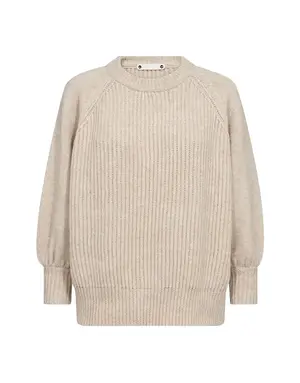 Co' Couture Co'Couture RowCC Puff SS Rib Knit Creme